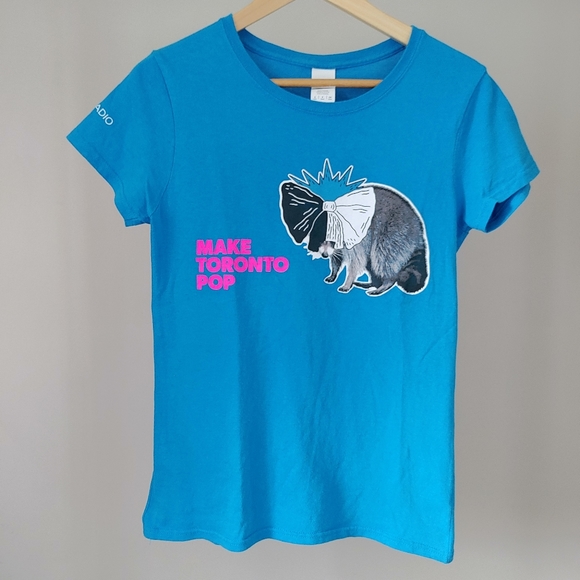Graphic Tee Make Toronto Pop Sia Bow Racoon Cotton - Picture 3 of 10